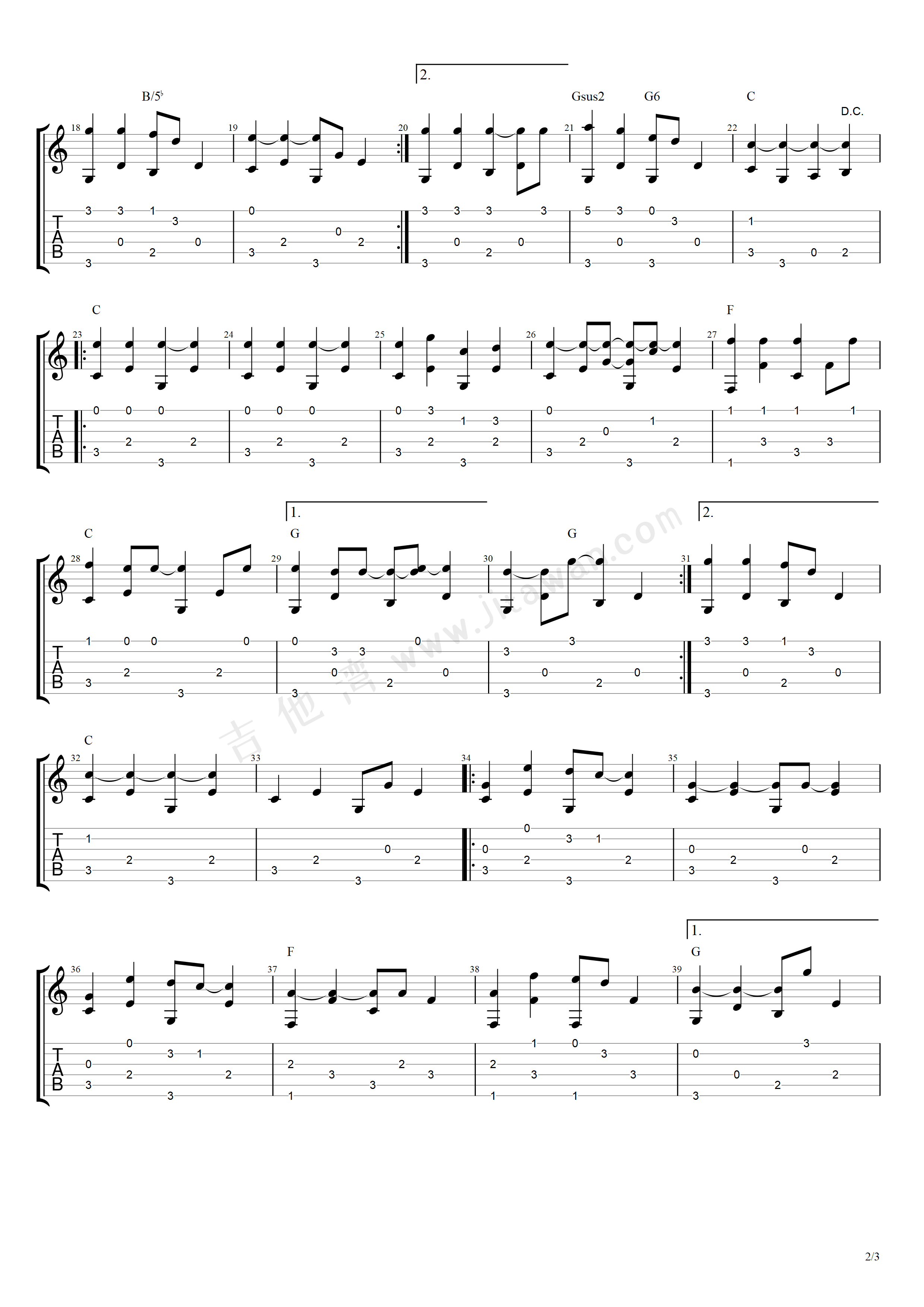 jingle bells吉他谱 - C调吉他弹唱谱 - 和弦谱 - 琴谱网